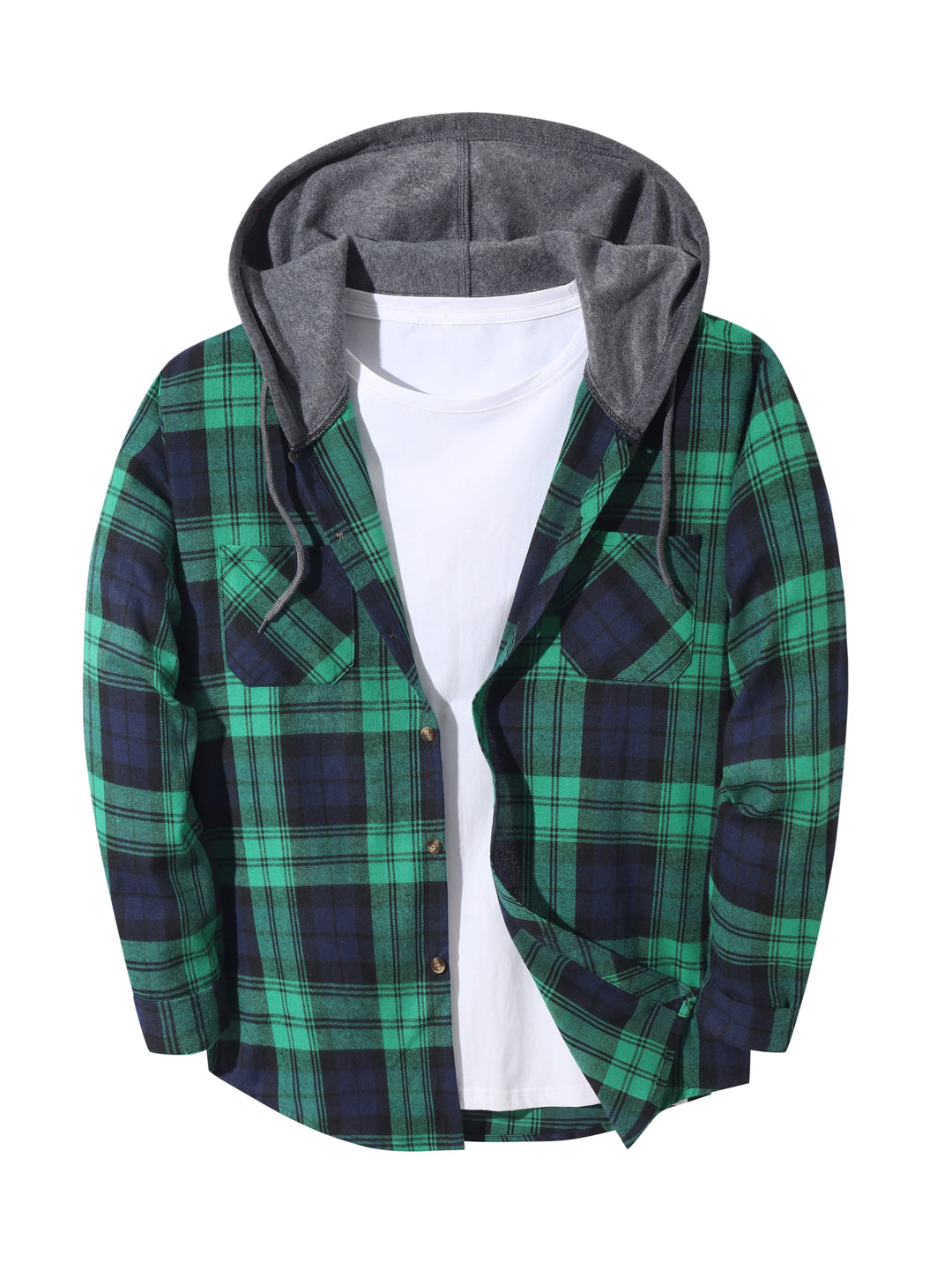 Foster | Rugged Plaid Hooded Shirt