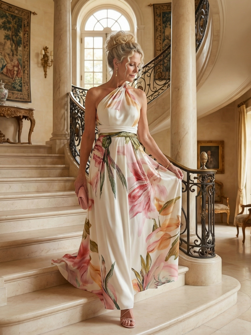 Cassandra | Floral One-Shoulder Maxi Dress