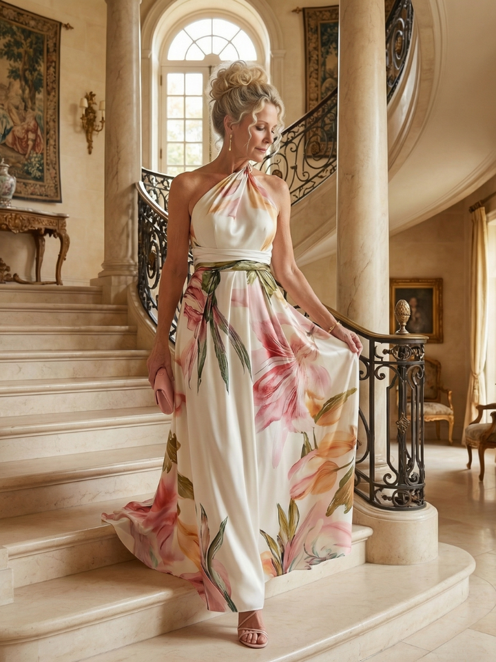 Cassandra | Floral One-Shoulder Maxi Dress