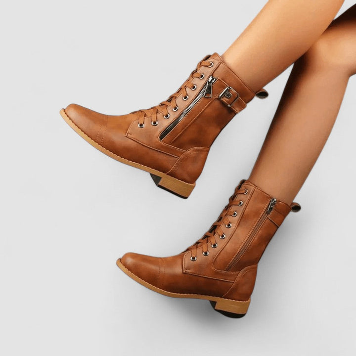 Carol | Timeless Lace-Up Western Boots