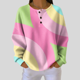 Delphine | Abstract Colorblock Sweatshirt