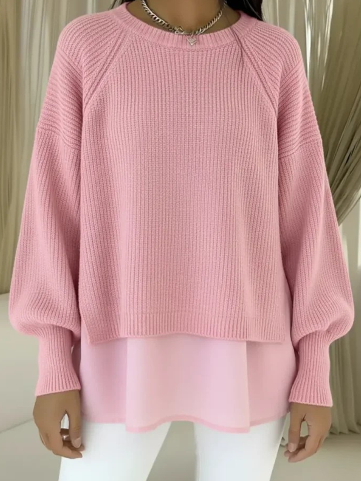 Eileen | Layered Ribbed-Knit Sweater