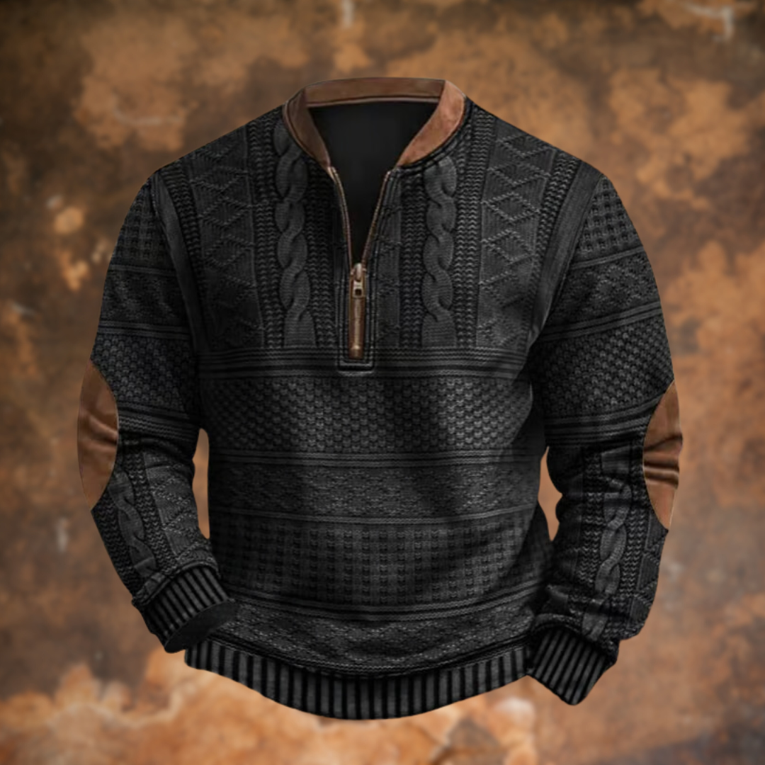 Callahan | Textured Quarter-Zip Sweater