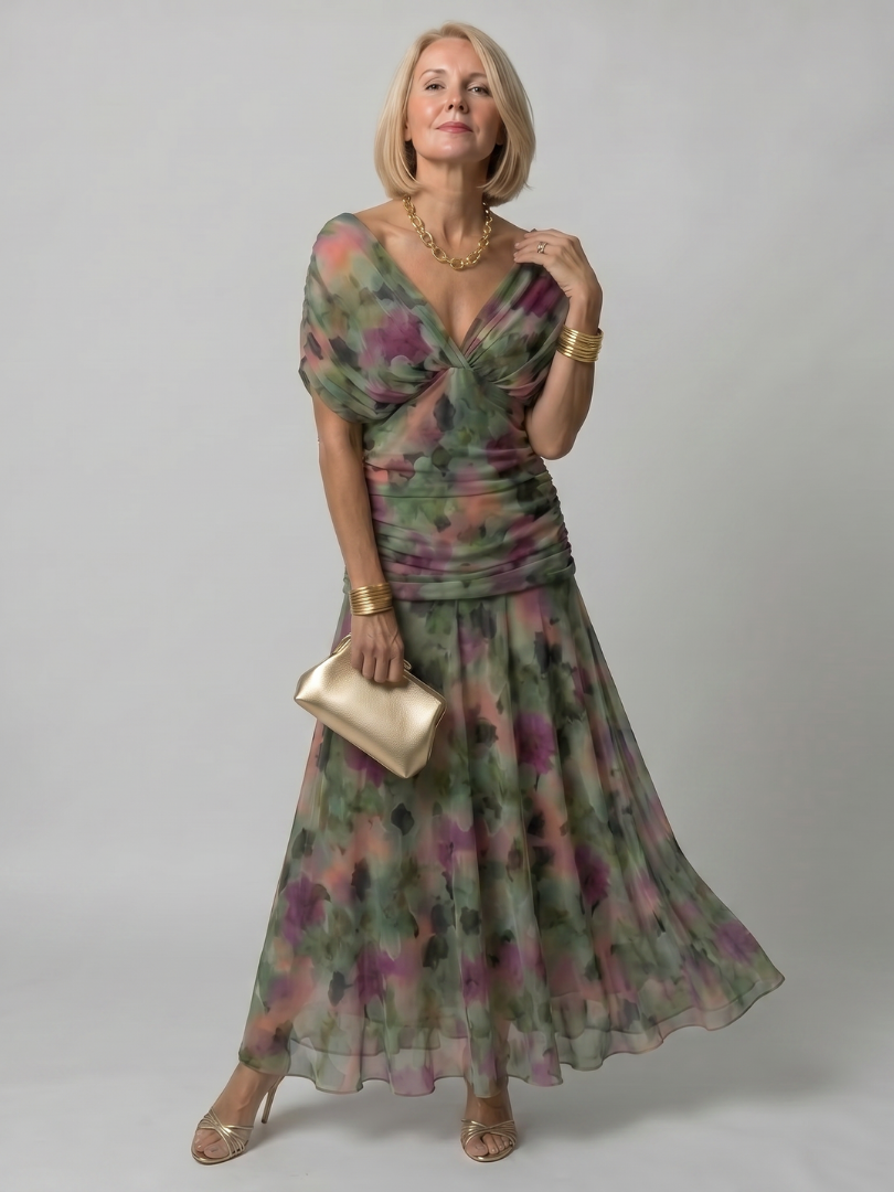 Delilah | Off-Shoulder Flowing Midi Dress