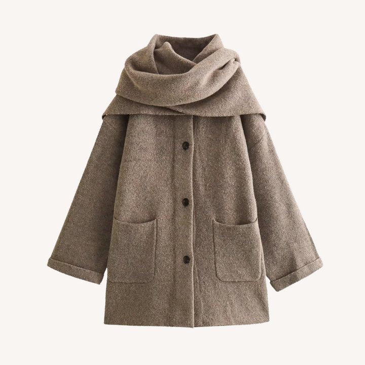 Fenella | Cozy Scarf-Collar Coat
