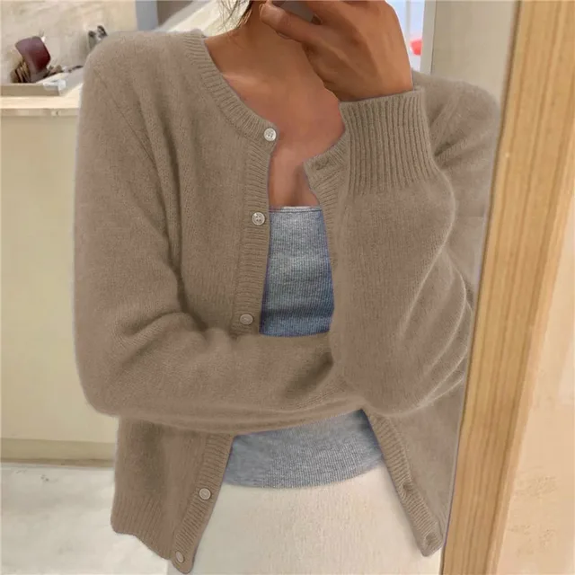 Adaline | Soft Knit Round-Neck Cardigan