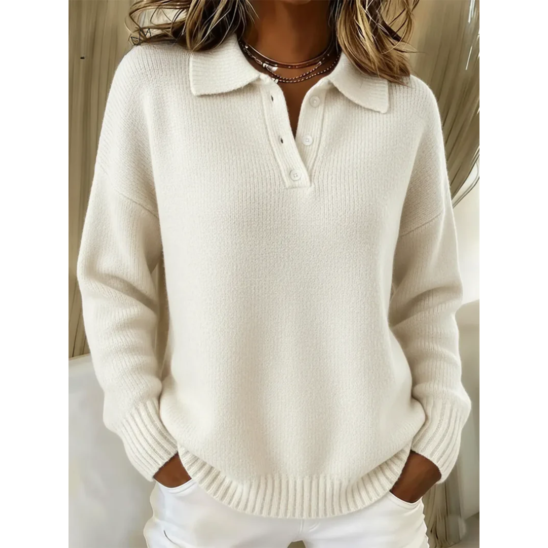 Cecily | Relaxed Collared Sweater