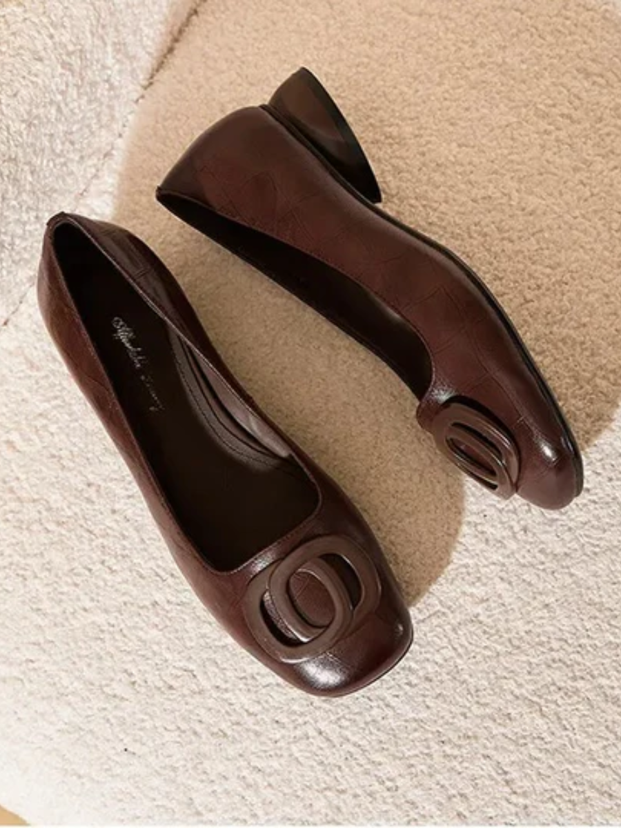 Blanche | Elegant Square-Toe Flats