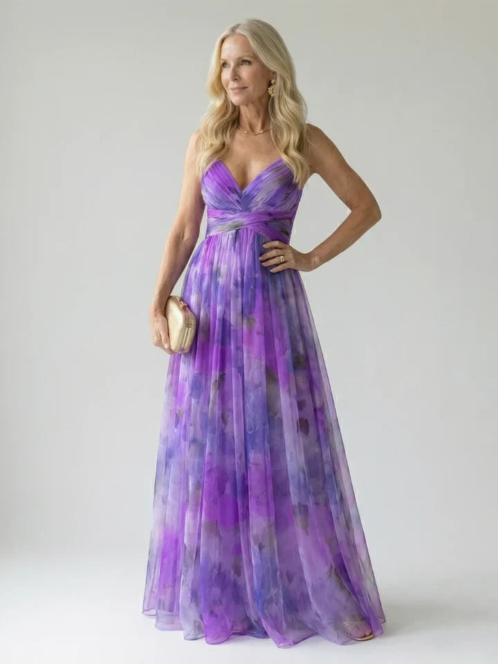 Marlene | Softly Wrapped Floral Maxi Dress
