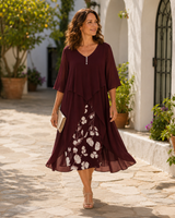 Guinevere | Layered Floral Midi Dress