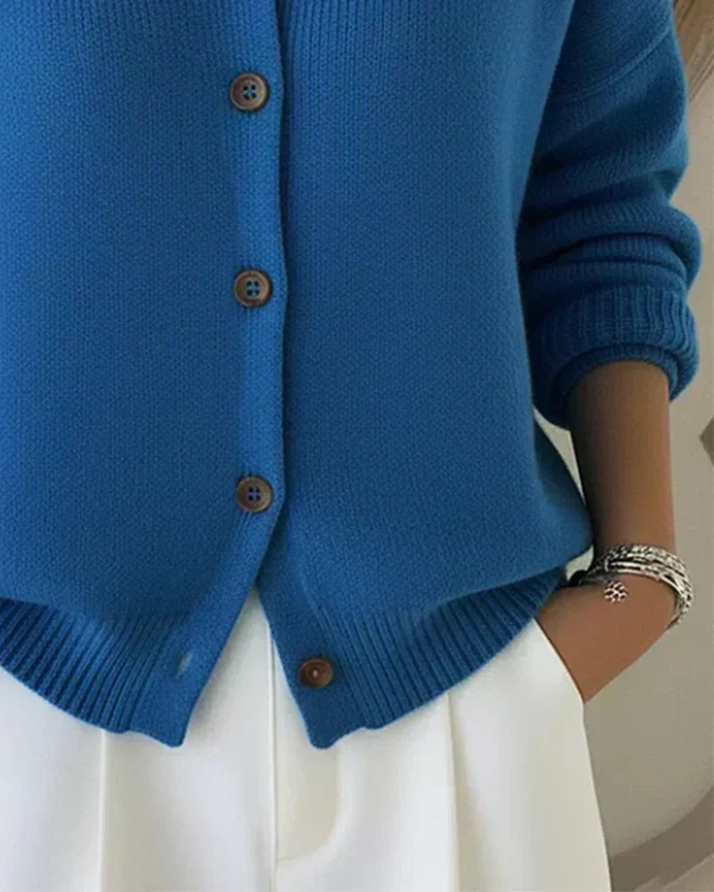 Thalia | Button-Front Collar Cardigan