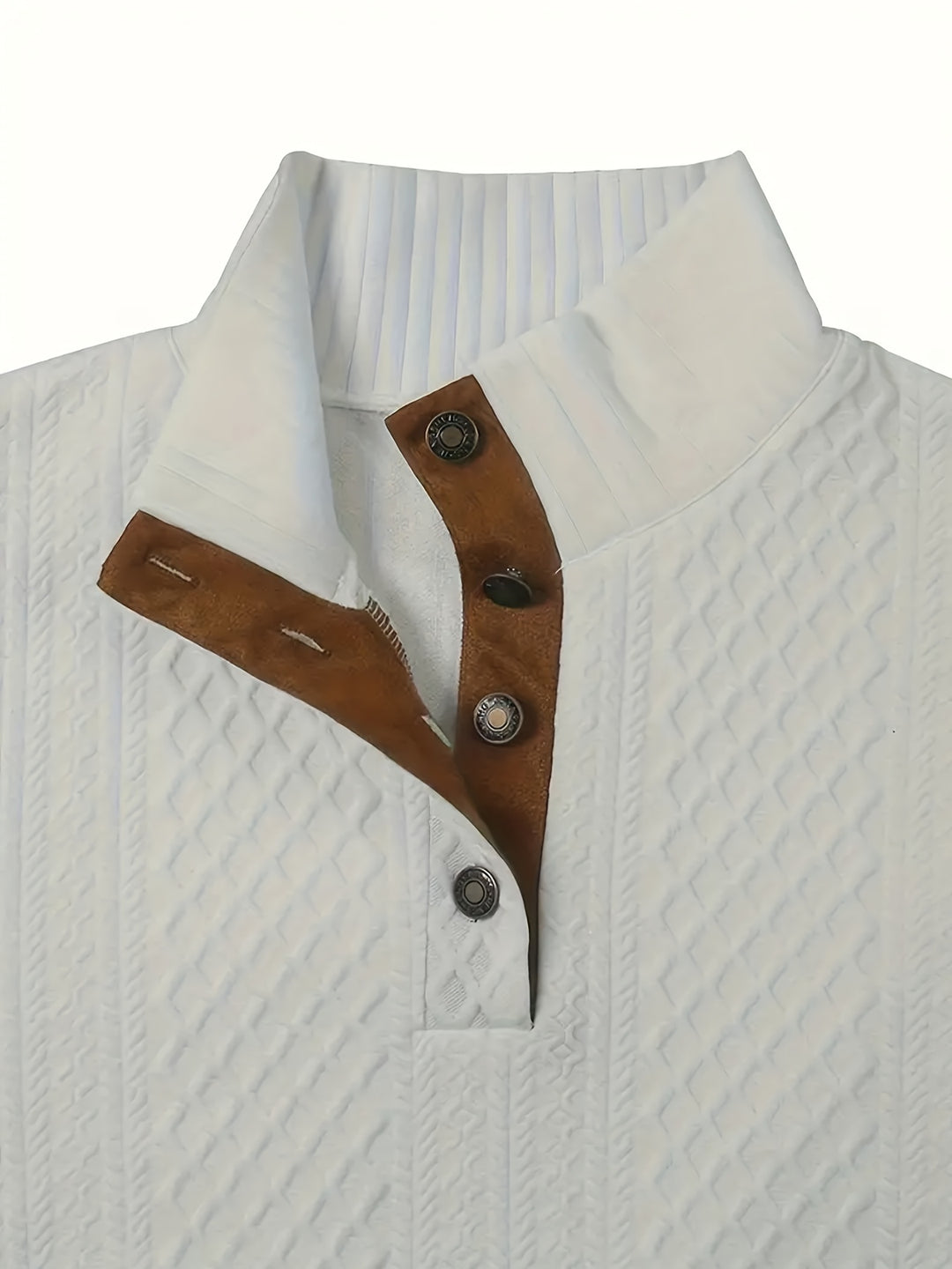 Hudson | Cable-Knit Button Henley Sweater