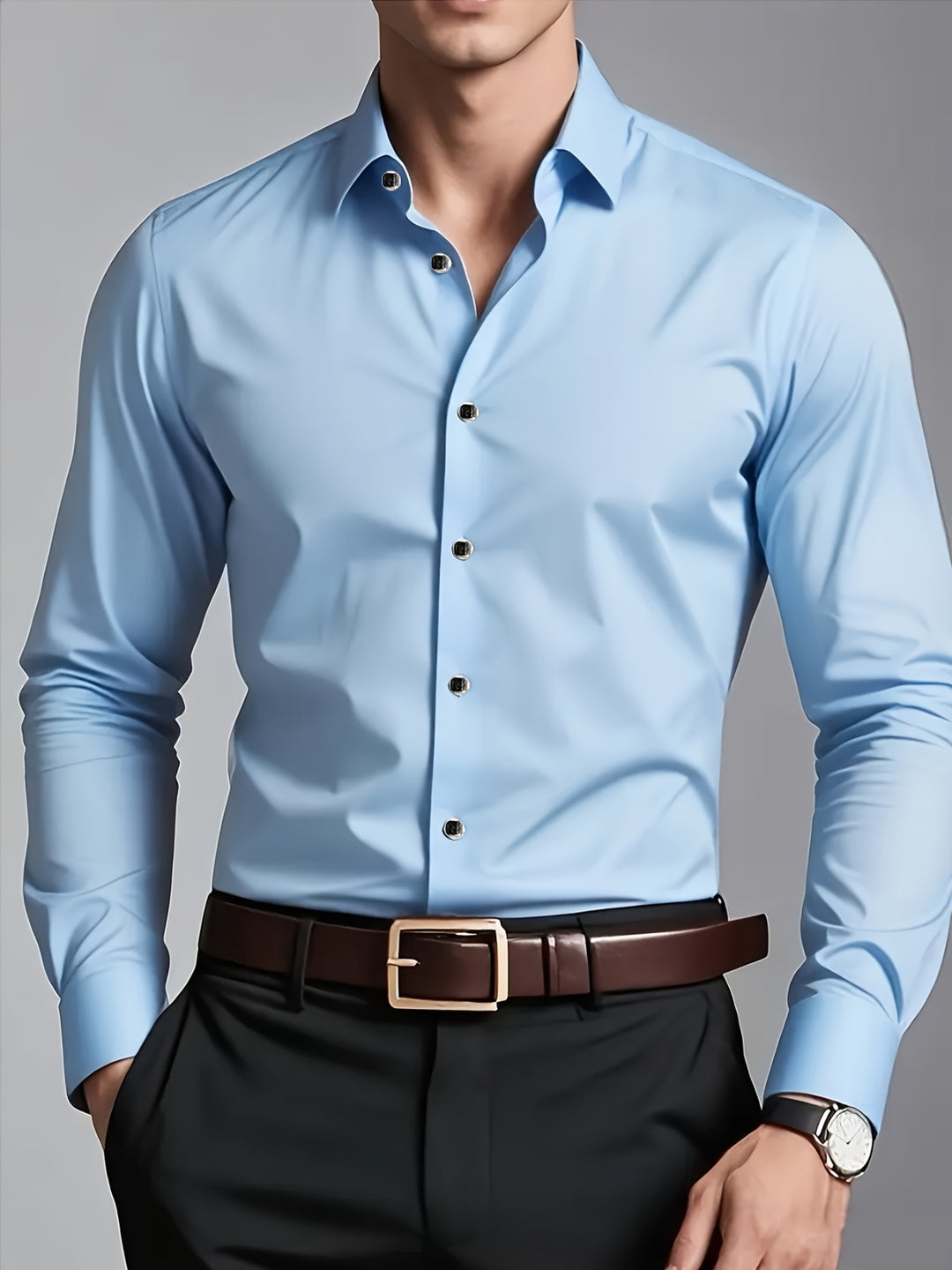 Bennett | Men's Tailored Long Sleeve Button-Up Shirt