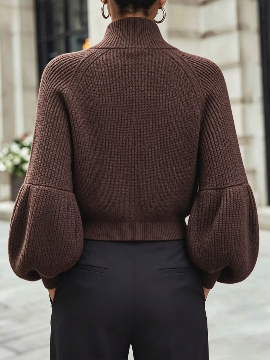 Margery | Sculpted Zip-Up Cardigan