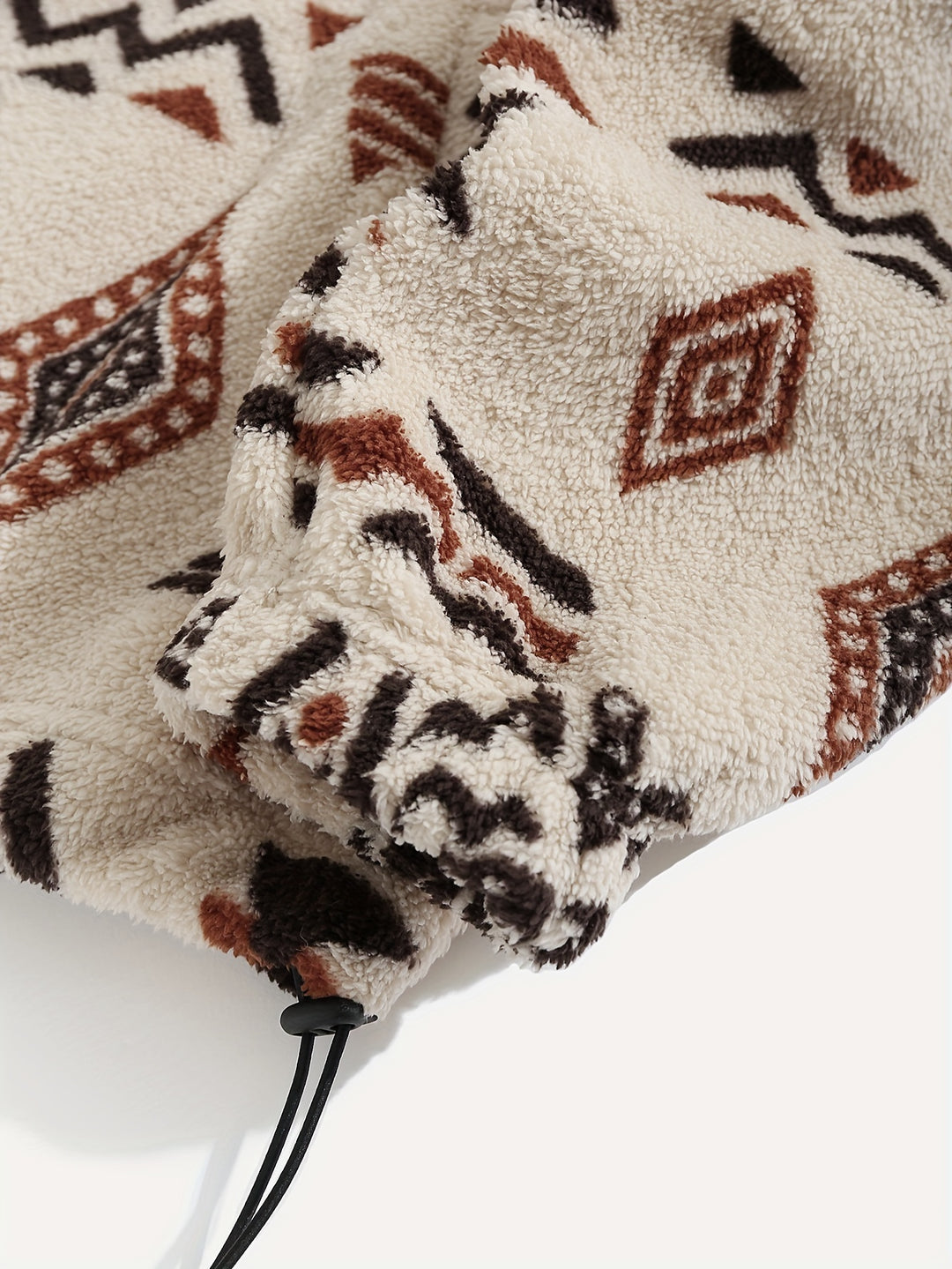 Juno | Patterned Plush Zip-Up Jacket