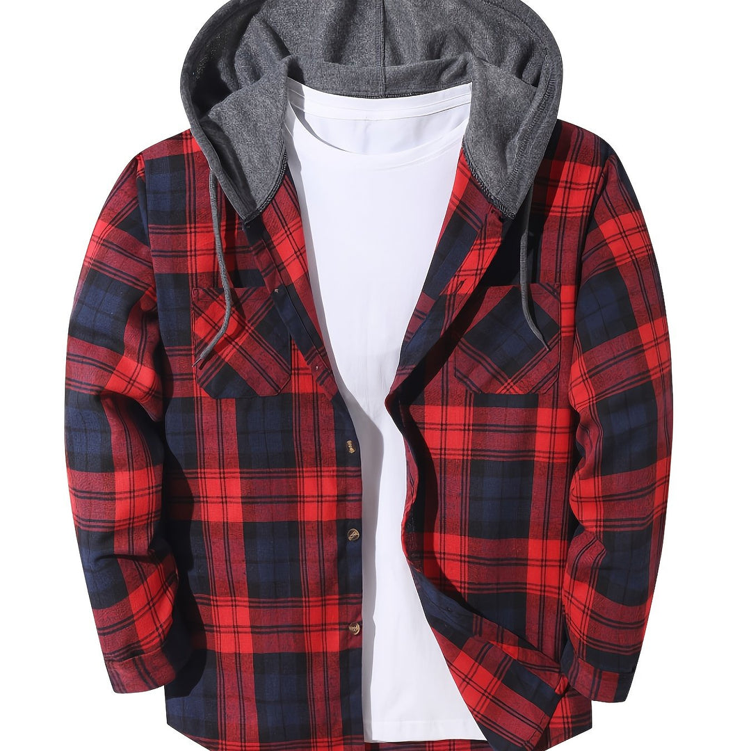 Foster | Rugged Plaid Hooded Shirt