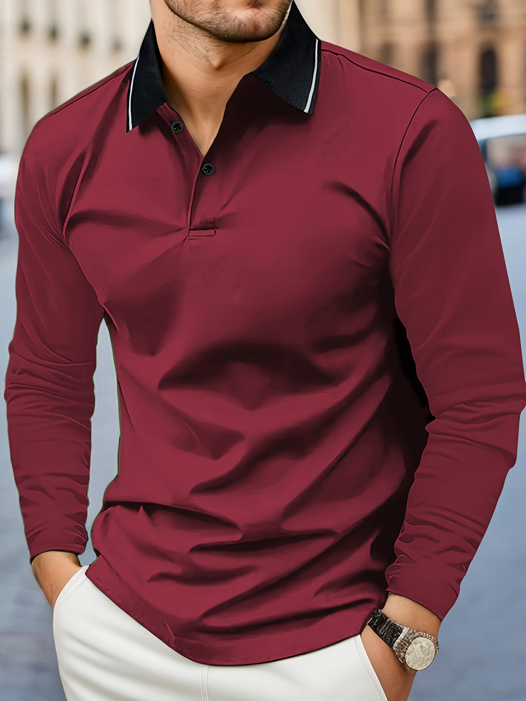 Harvey | Refined Long-Sleeve Polo Shirt