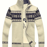 Gregory | Snowflake-Knit Zip Cardigan