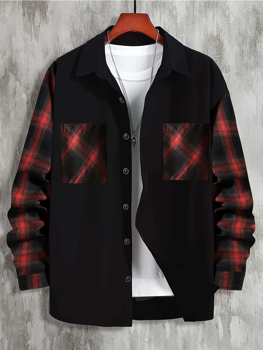 Callum | Contrast-Panel Pocket Shirt