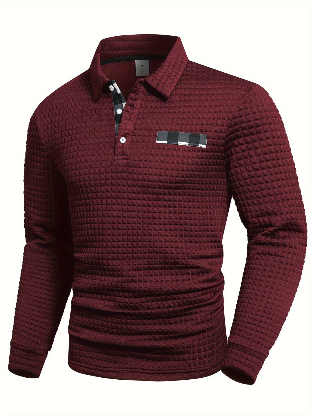 Hollis | Textured Long-Sleeve Polo Shirt