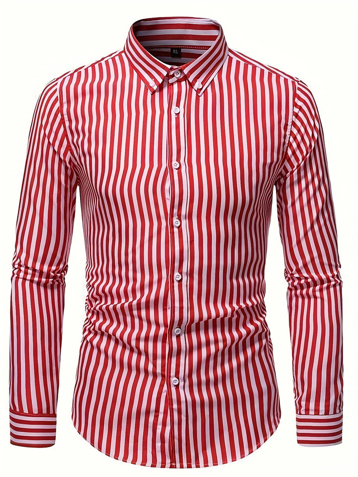 Roland | Men's British Stripe Long Sleeve Shirt