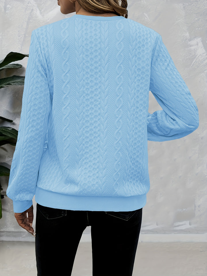 Corinne | Textured Half-Zip Sweatshirt