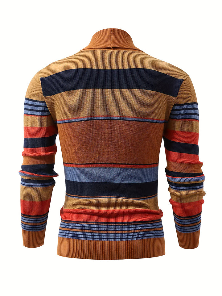 Malcolm | Striped Button-Front Cardigan