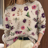Coraline | Botanical Embroidered Sweater