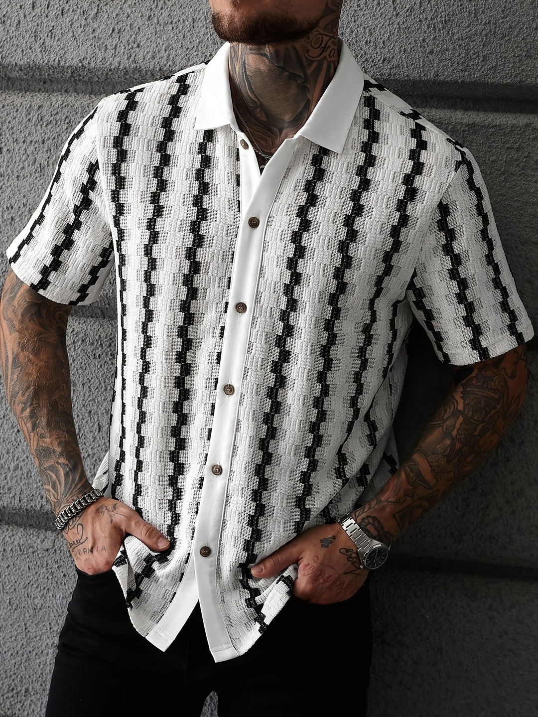 Strand | Men's Colour Stripe Short Sleeve Shirt