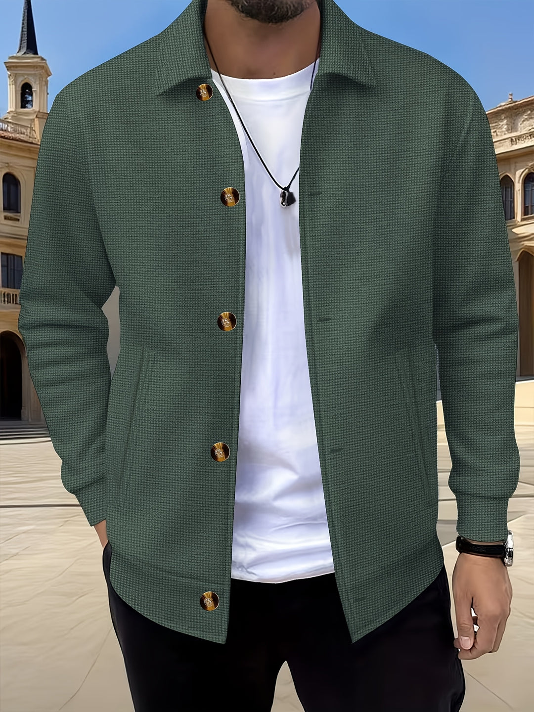 Sterling | Textured Button-Up Jacket