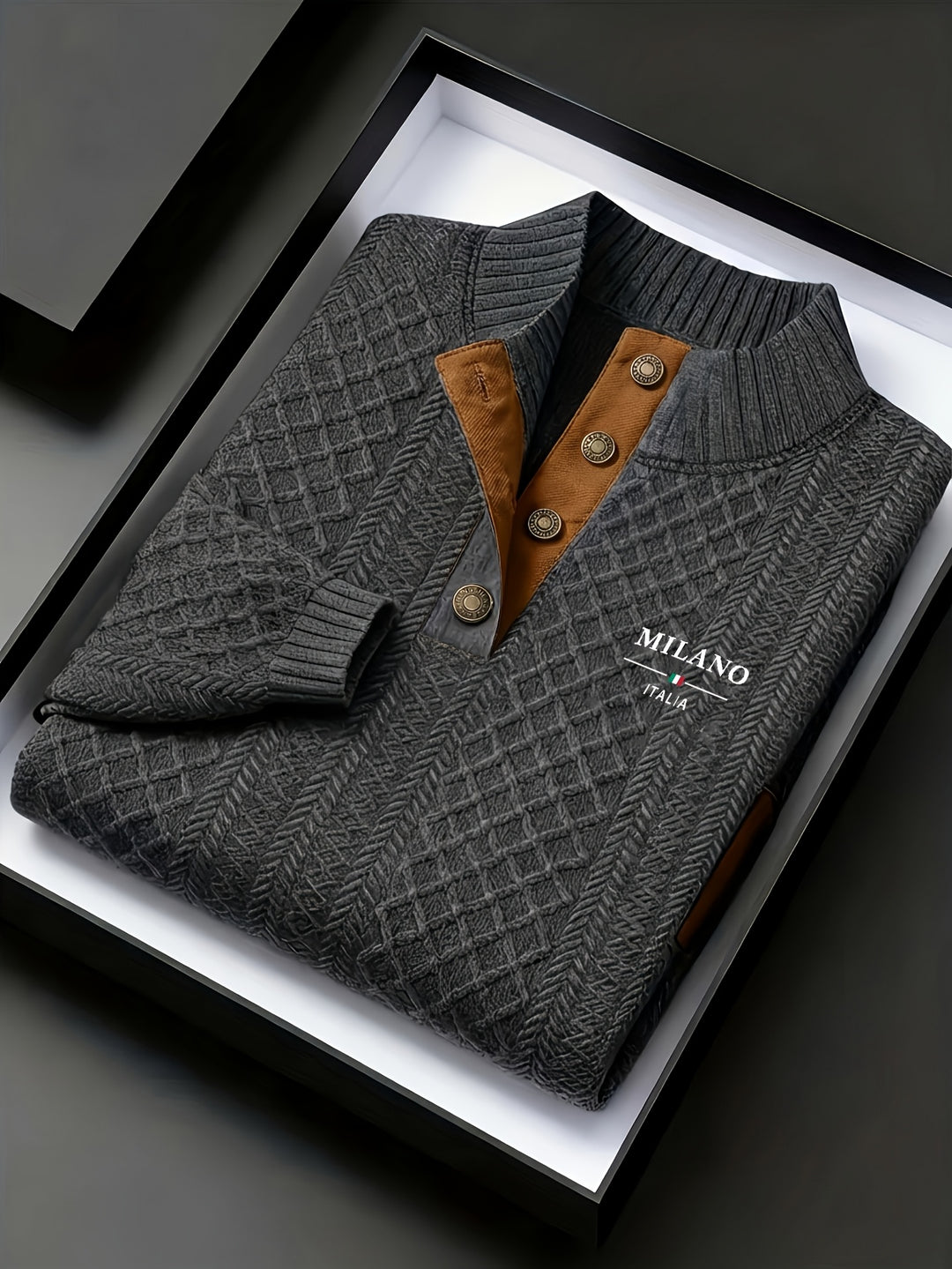 Barnaby | Textured Stand-Collar Sweater