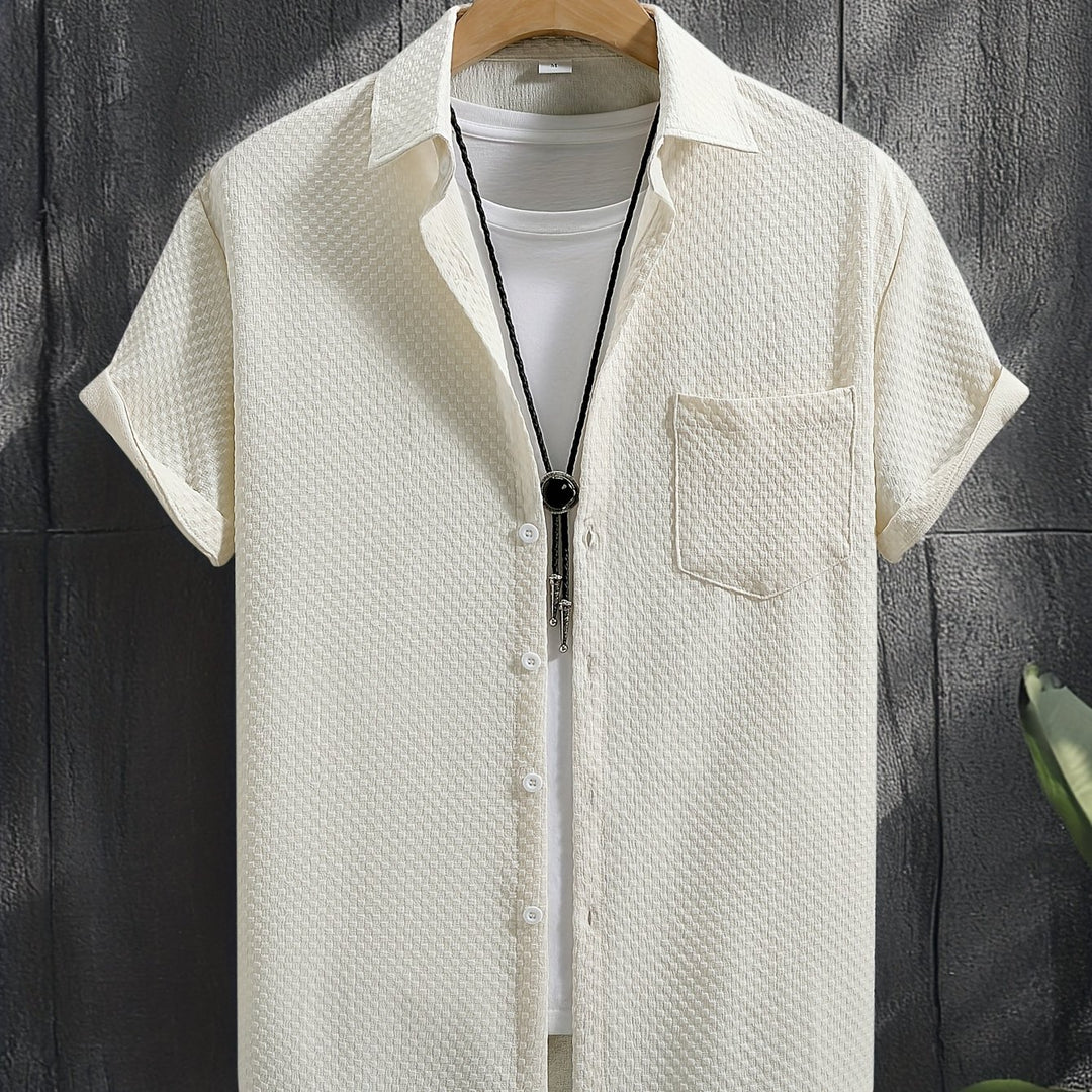 Silas | Men's Bubble Texture Short Sleeve Shirt