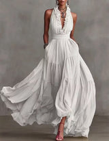 Marnie | Flowing Halter Maxi Dress