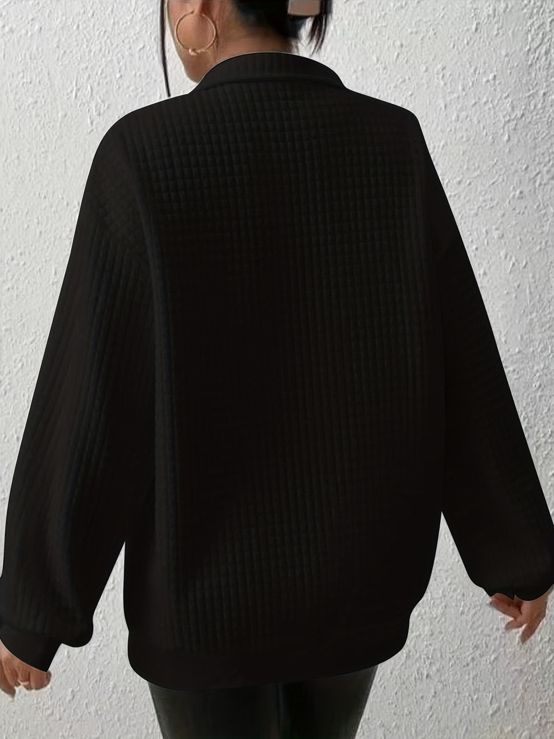 Adelina | Quarter-Zip Textured Sweater