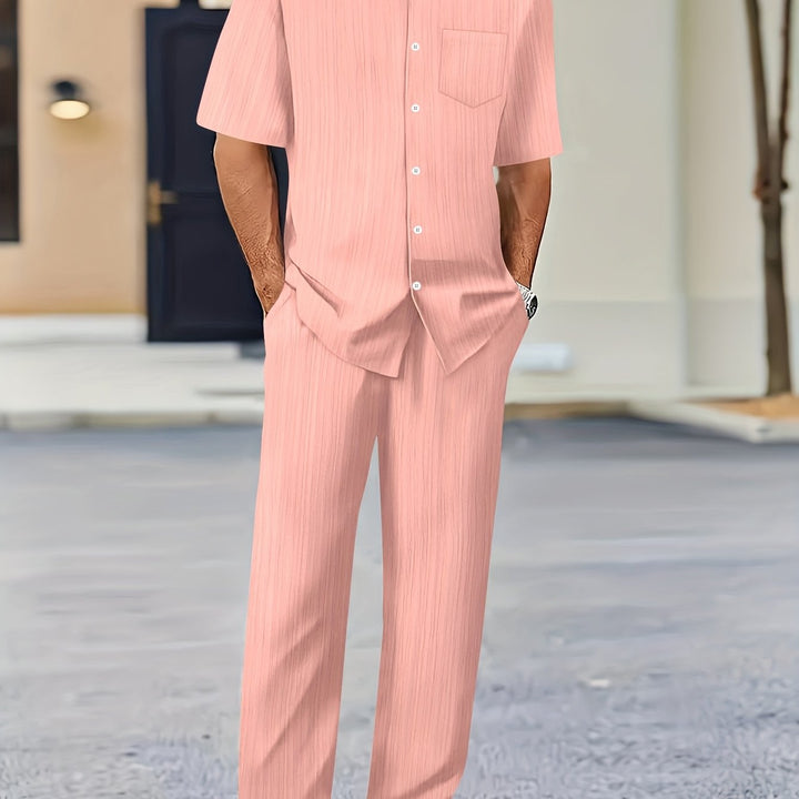 Landon | Men's Short Sleeve Shirt & Trousers Set