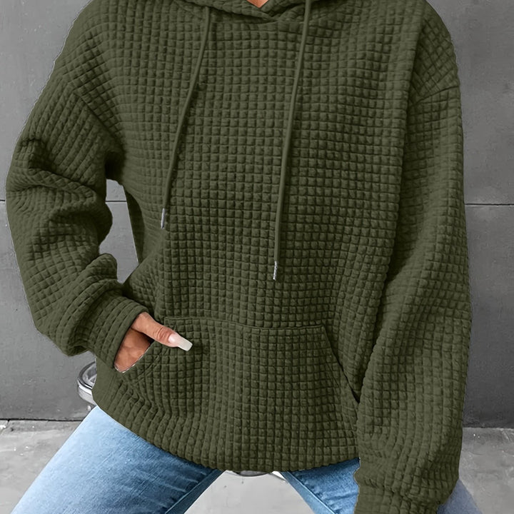 Marion | Textured Waffle-Knit Hoodie