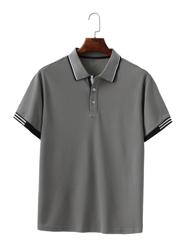 Shane | Men's Contrast Tipped Pique Polo Shirt