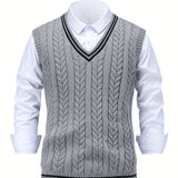 Winston | Cable-Knit V-Neck Sweater Vest