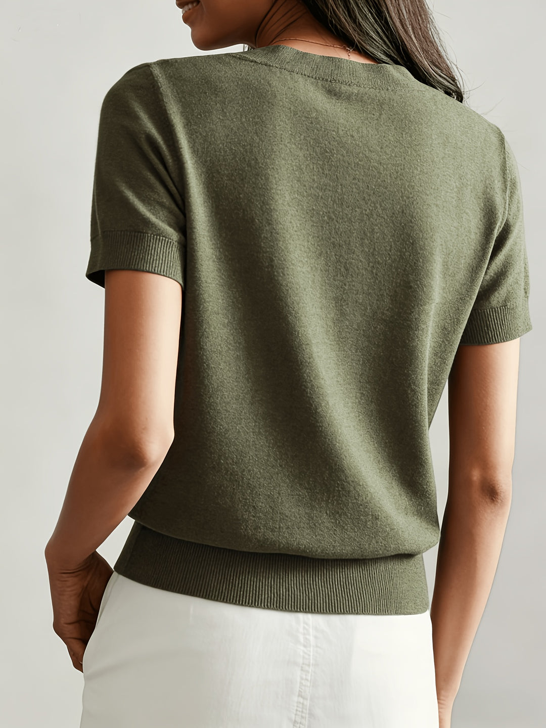 Margot | Refined Short-Sleeve Knit Top