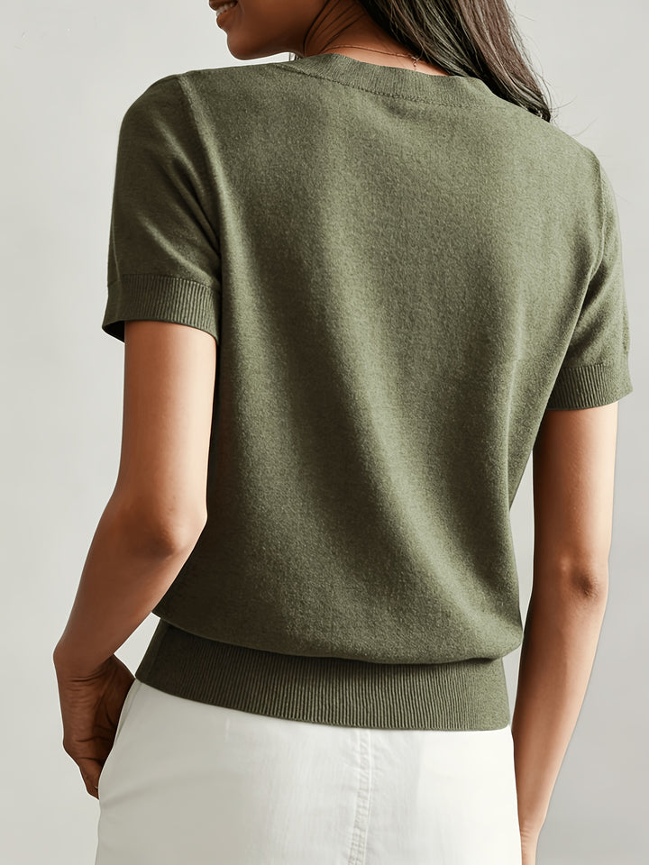Margot | Refined Short-Sleeve Knit Top