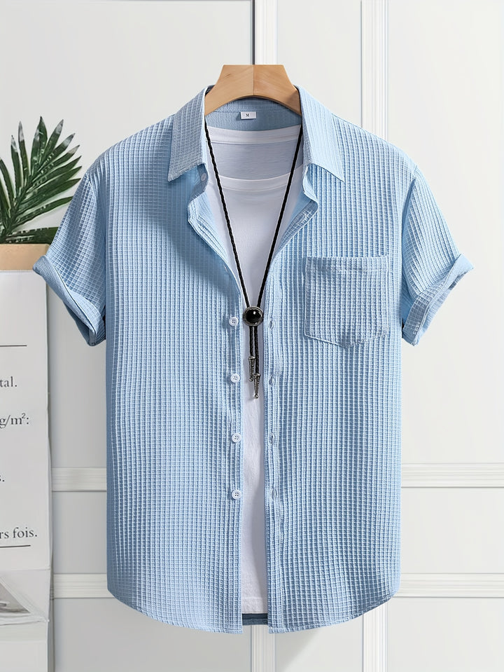 Silas | Men's Bubble Texture Short Sleeve Shirt