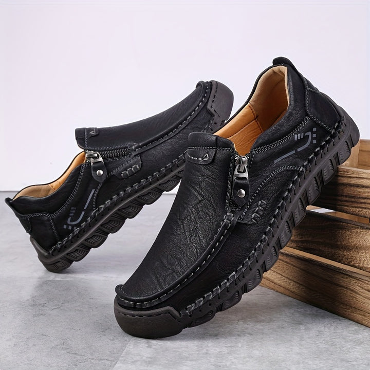 Alistair | Men's Hand-Stitched Side-Zip Loafer