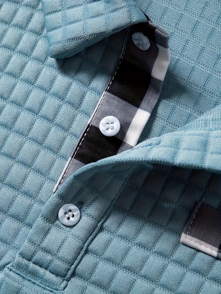 Hollis | Textured Long-Sleeve Polo Shirt