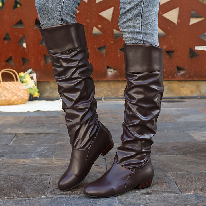 Evelyn | Slouch Knee-High Boots