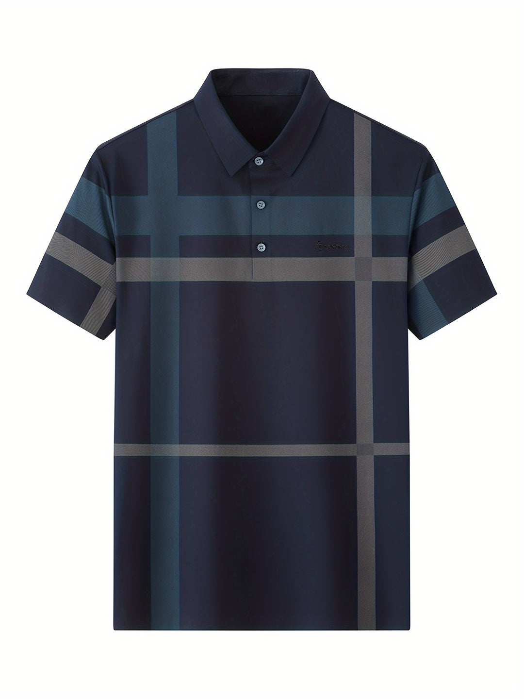 Rylan | Men's Plaid Lapel Short Sleeve Shirt