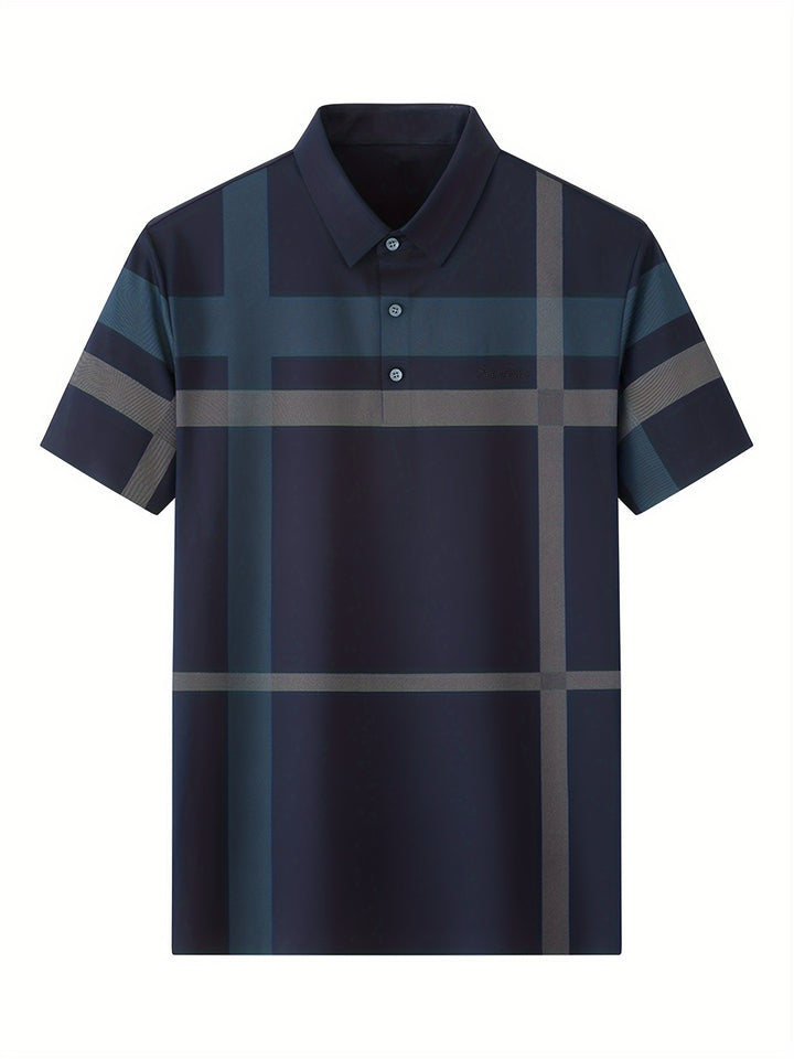 Rylan | Men's Plaid Lapel Short Sleeve Shirt