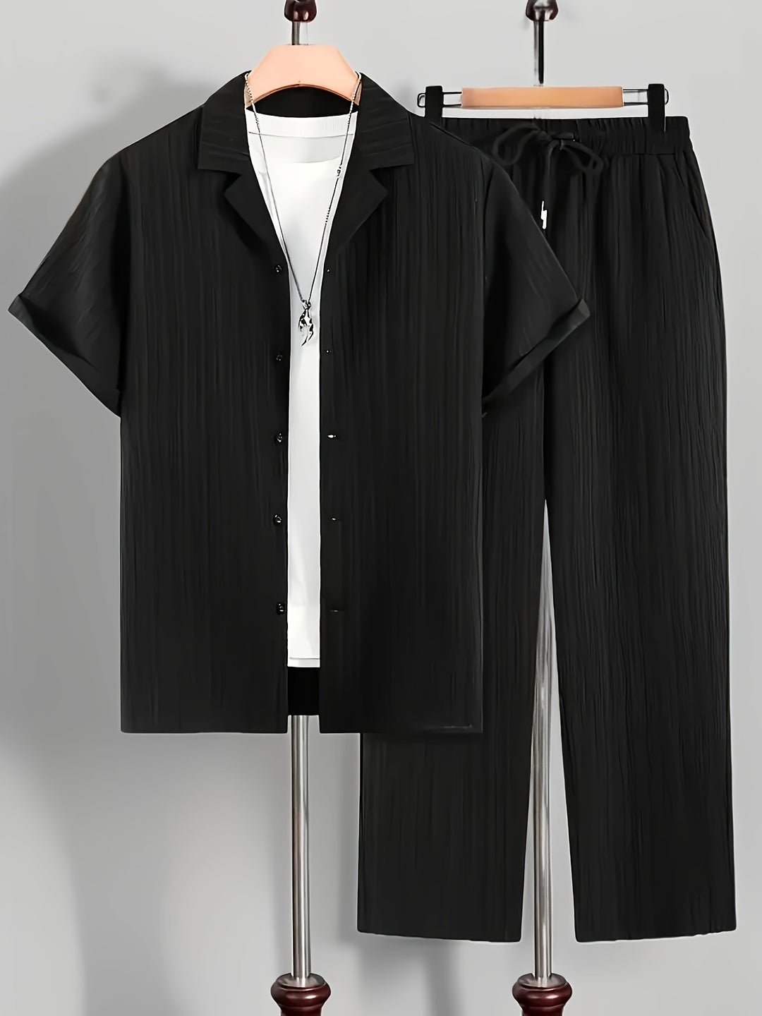 Elliot | Men's Cuban Collar Shirt & Pants Set