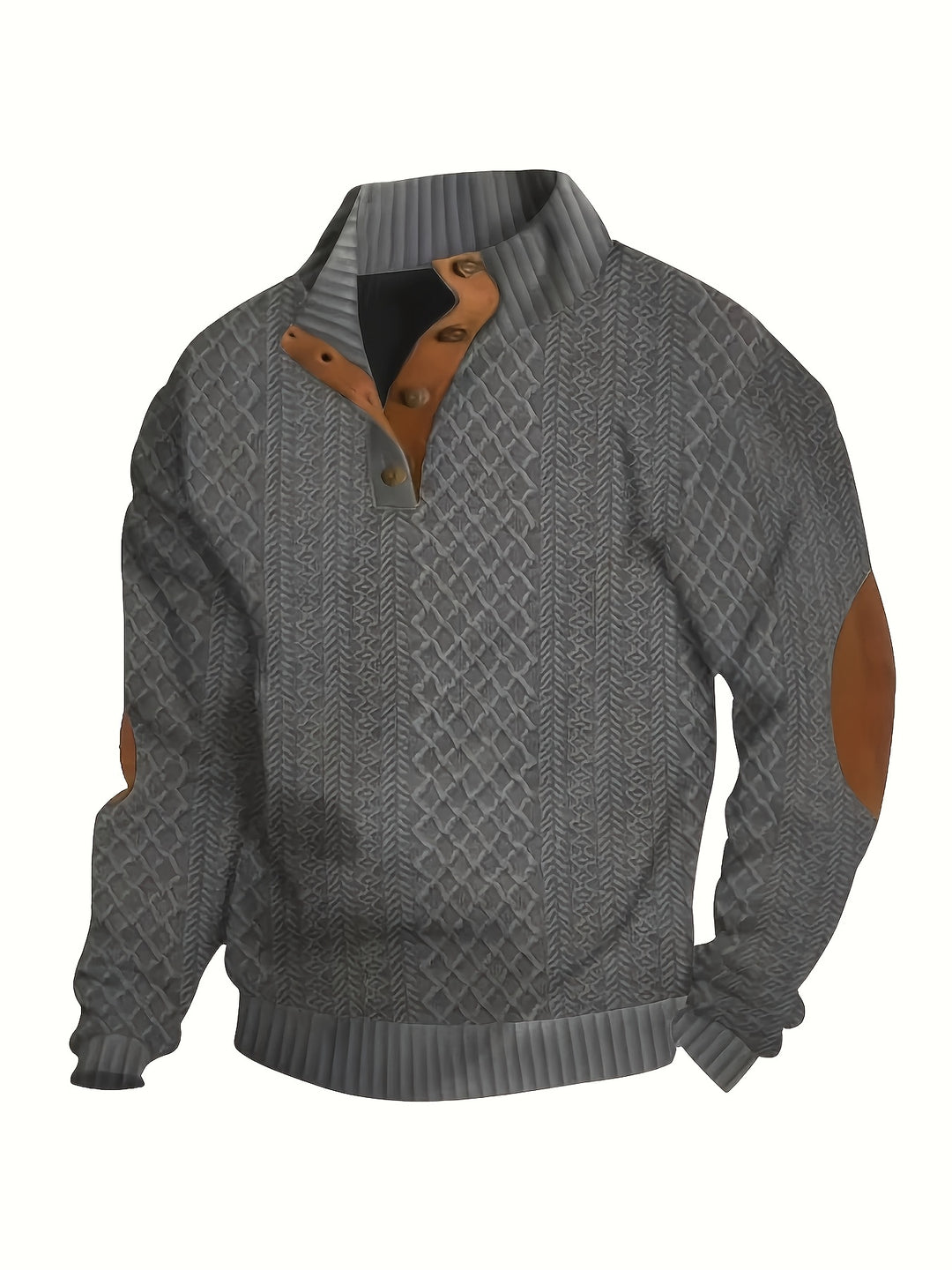 Hudson | Cable-Knit Button Henley Sweater