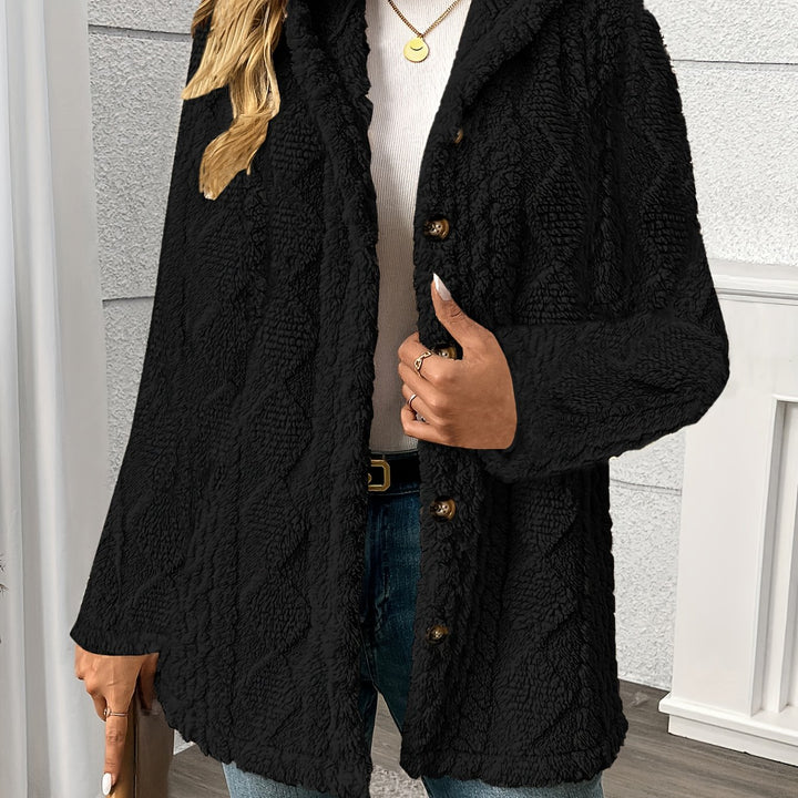 Delphine | Textured Hooded Jacket