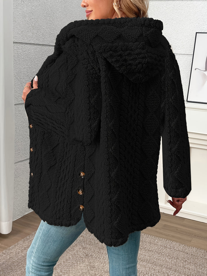 Delphine | Textured Hooded Jacket